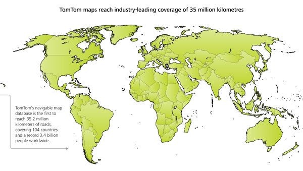 TomTom adds 400,000km of new roads to map database - SlashGear