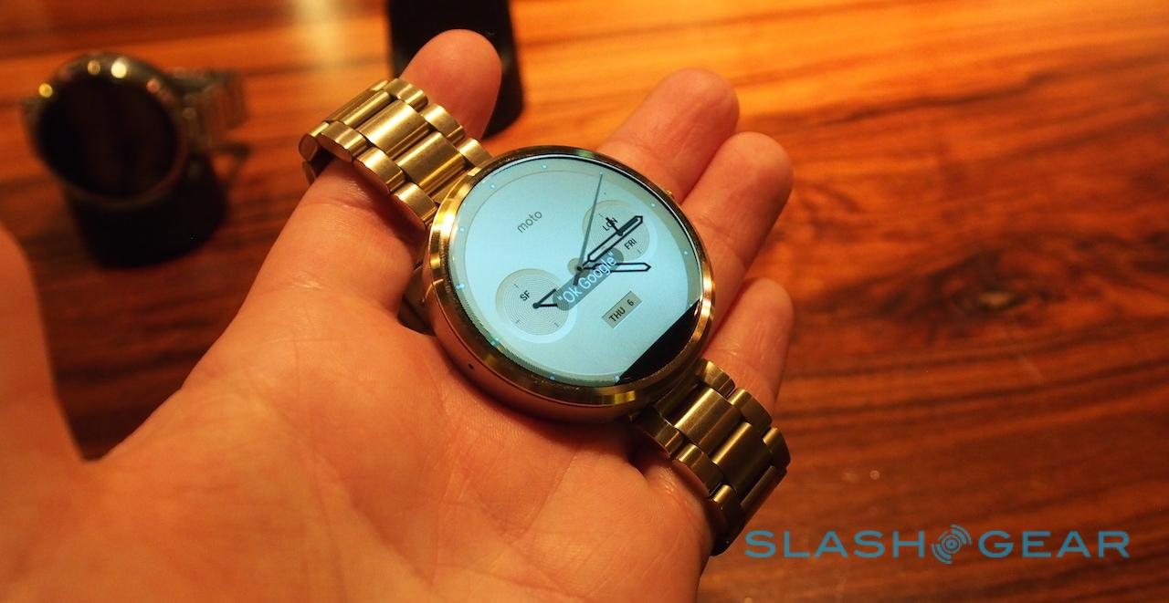 Gold Moto 360 HandsOn Let's Talk Smartwatch Luxury SlashGear