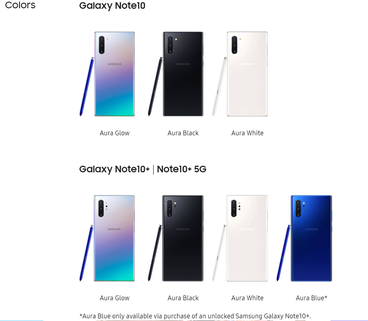 Samsung Note 10 Размер