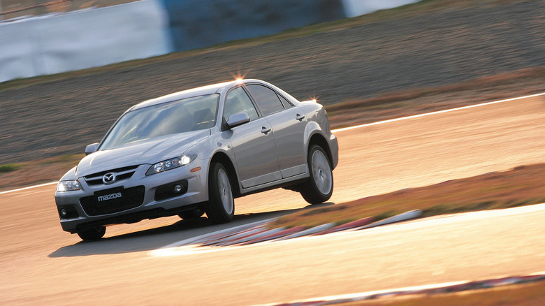 Mazda Mazdaspeed 6 cornering at high speed