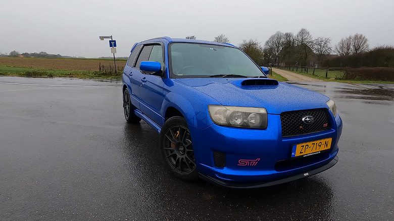 Blue Subaru Forester STI