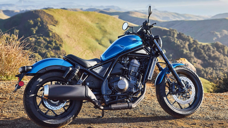 Blue Honda Rebel 1100