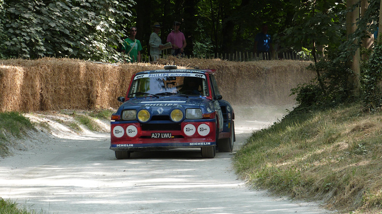 The Renault 5 Turbo on a rally stage