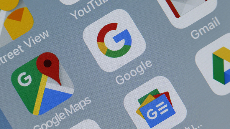 Google Maps and Google app icons displayed on smartphone