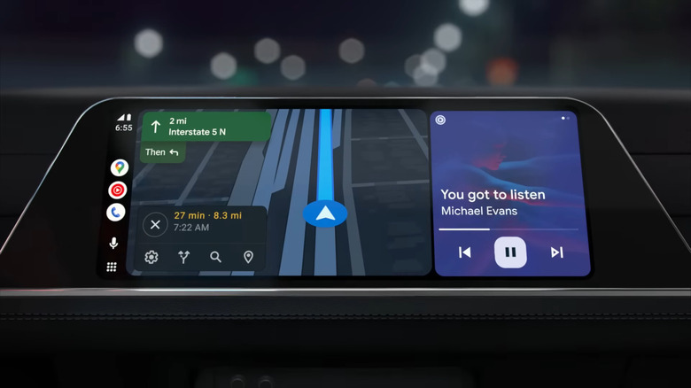 YouTube screenshot of Android Auto