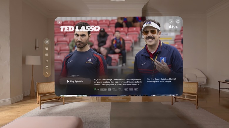 Watching Ted Lasso on Vision Pro