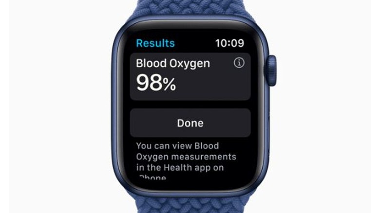 Apple Watch blood oxygen sensor