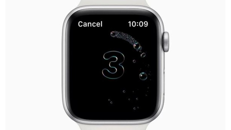 Apple Watch hand washing timer