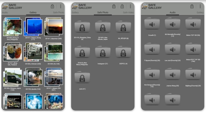 safe gallery app screenshots