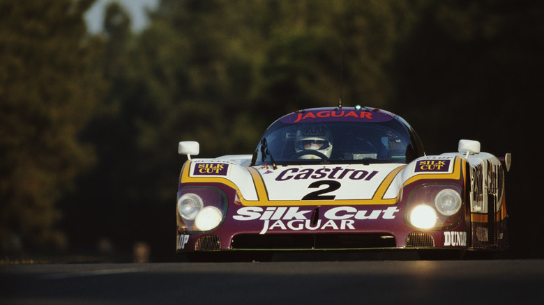 Jaguar XJR-9 LM prototype driving on a track