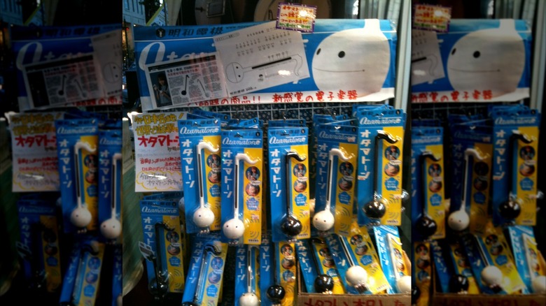 Otamatone instruements on display in store