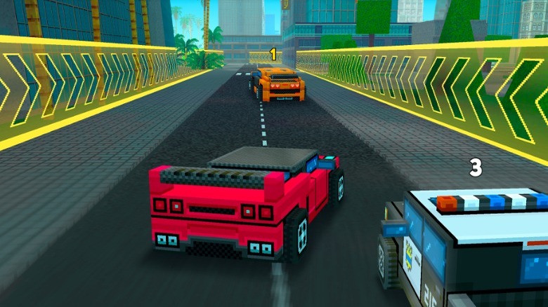 A police chase in Block City Wars