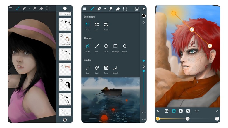 Screenshots of ArtFlow: Paint Draw Sketchbook