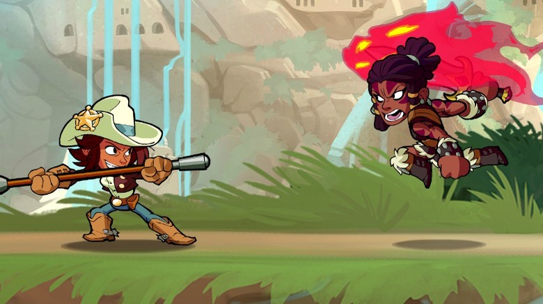 Two characters fighting in Brawlhalla