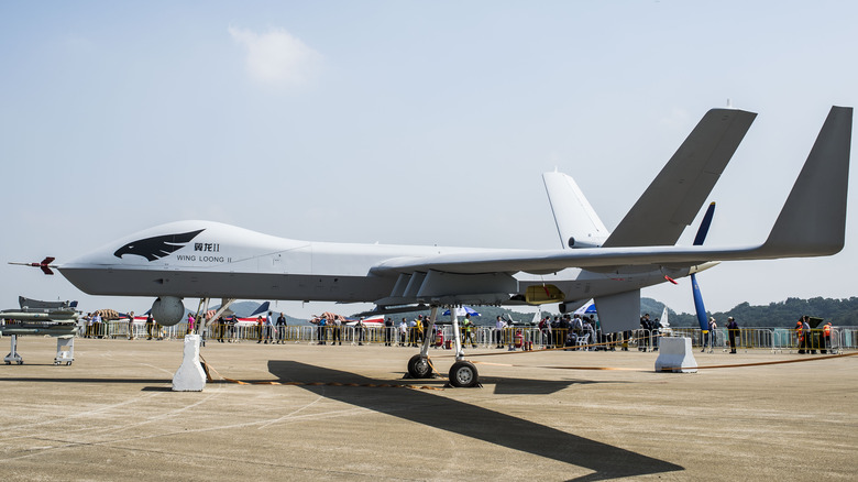 CAIG Wing Loong II on a runway