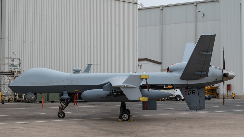 A MQ-9 Reaper on the ground