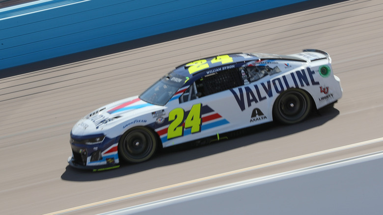 A Valvoline-sponsored race car