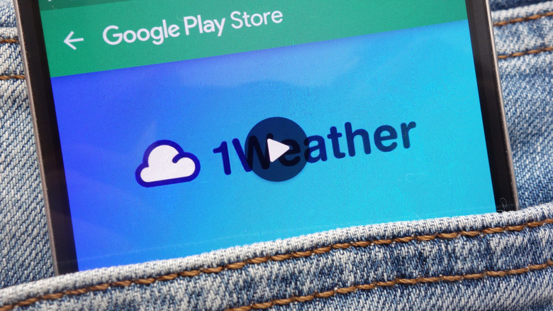 The 1Weather app in a pocket