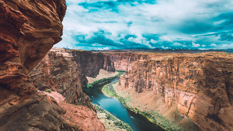 rock formations and Colorado River at the Grand Canyon