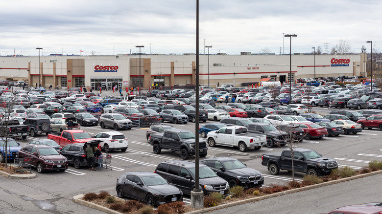 Cars parked outside Costco