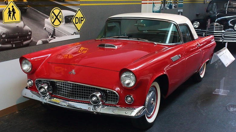 1955 Ford Thunderbird on display