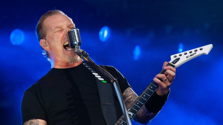 James Hetfield performs with Metallica