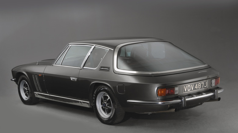 1971 black Jensen FF Mk II back 3/4 view studio shot