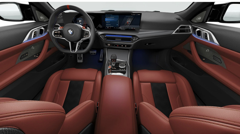 BMW car with red interior