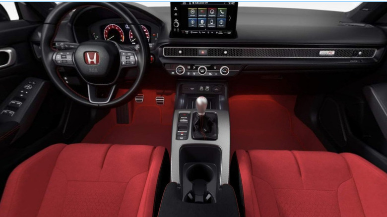 Honda car red interior