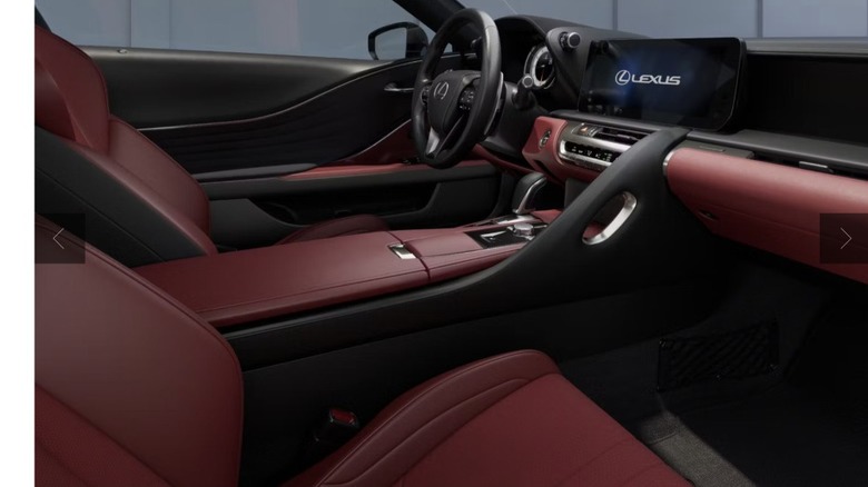 Lexus car red interior