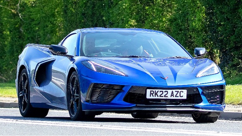 Corvette Stingray coupe on road