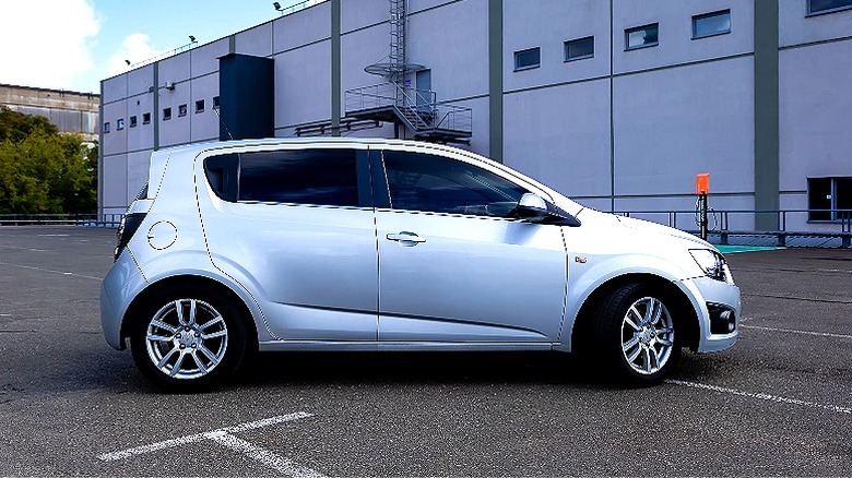 Chevrolet Sonic hatchback, parking lot