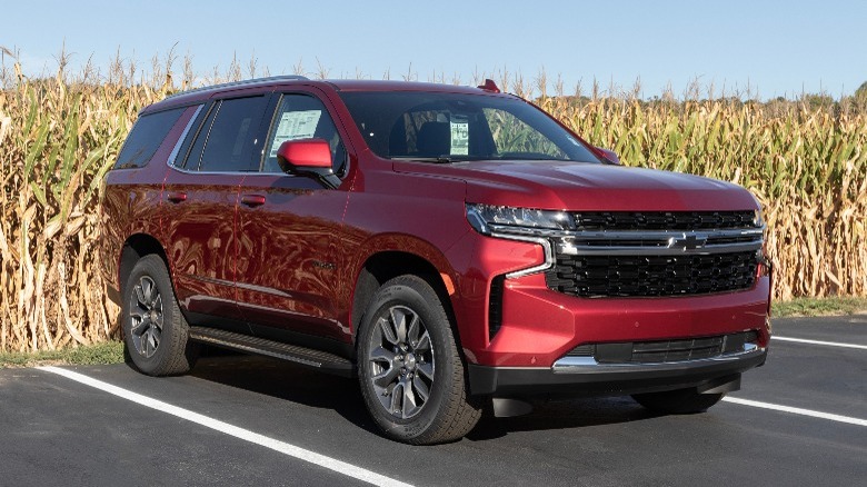 Red Chevrolet Tahoe