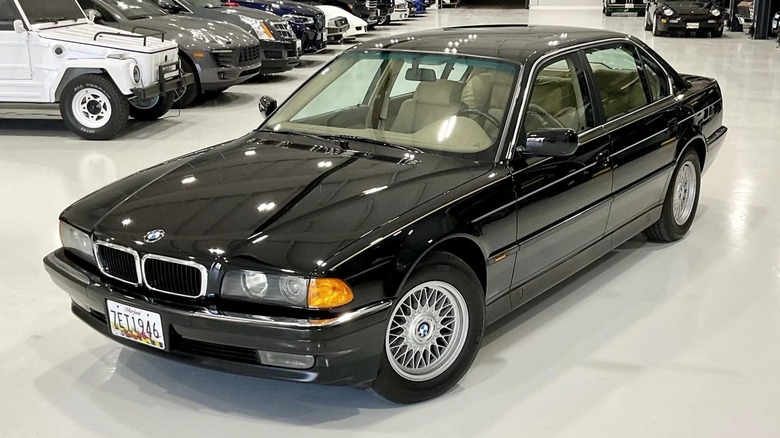 BMW 740iL E38 at a dealership