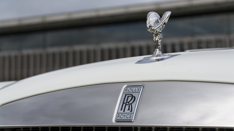 chrome rolls royce hood ornament 