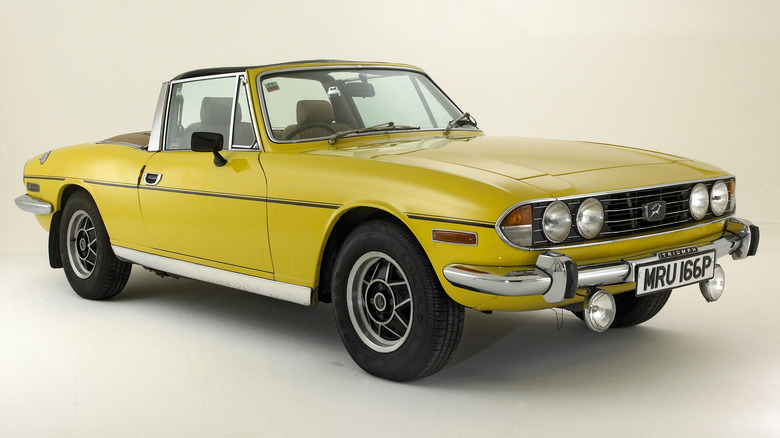 Triumph Stag yellow British car