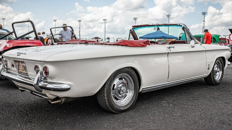 White Chevrolet Corvair Monza