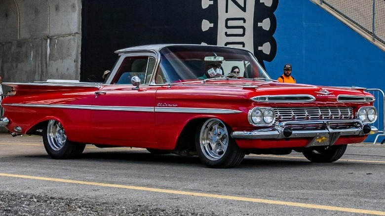 Red 1959 Chevy El Camino