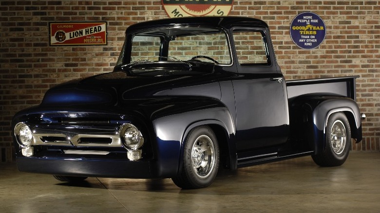 Black 1956 Ford F-100