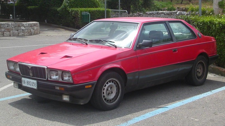 Maserati Biturbo in parking lot