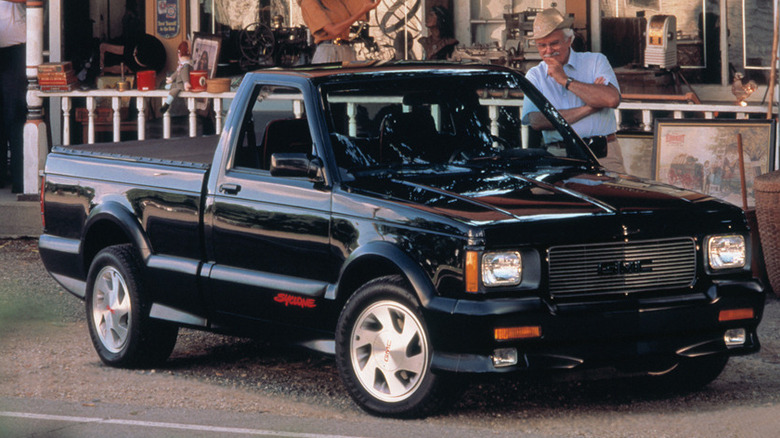 GMC Syclone at roadside