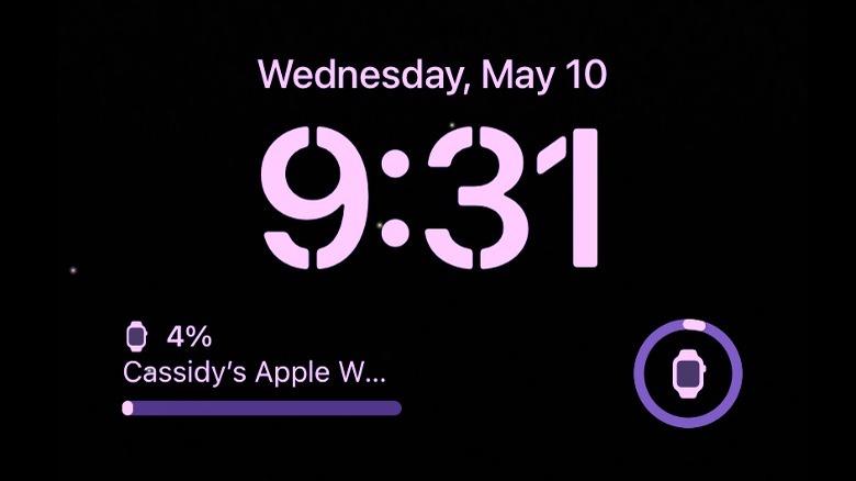 Battery widget display for iPhone
