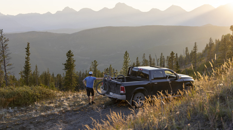 Truck up in the mountains