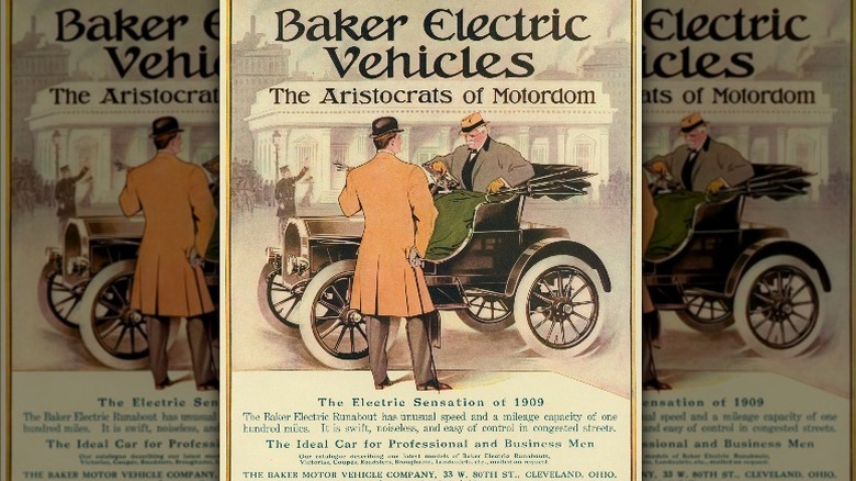 Advert for Baker Electric vehicles