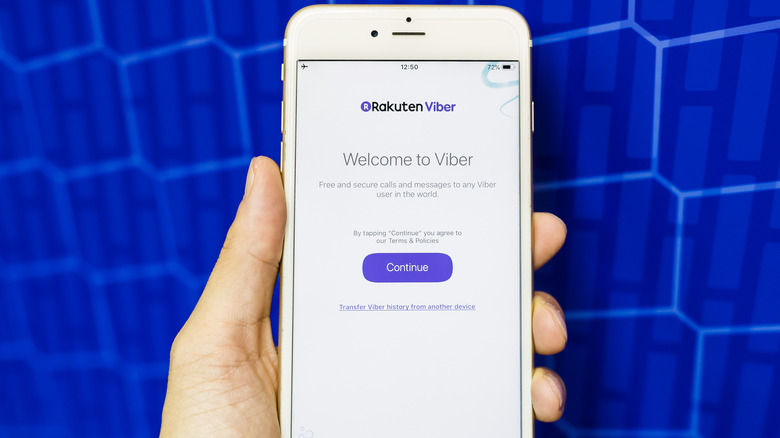 Viber app welcome screen