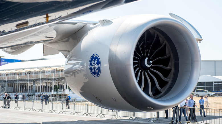 A commercial General Electric jet engine