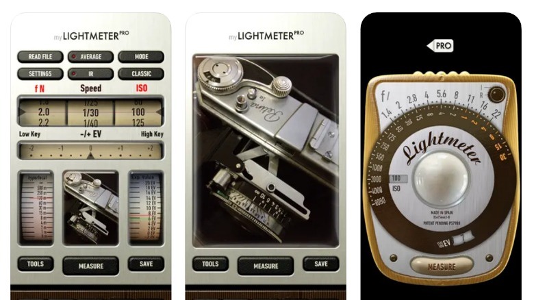 myLightMeter Pro screenshots on smartphone