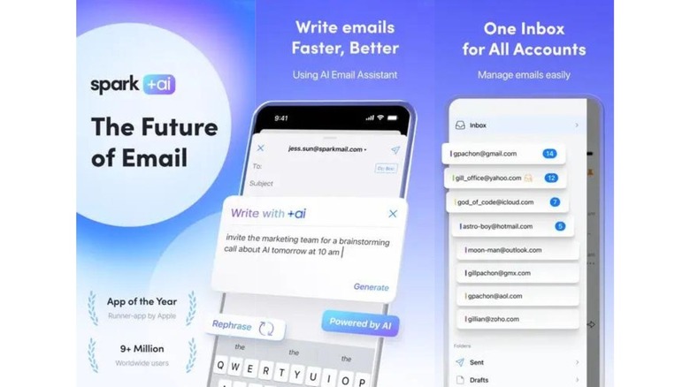 Spark Mail screenshots on iOS