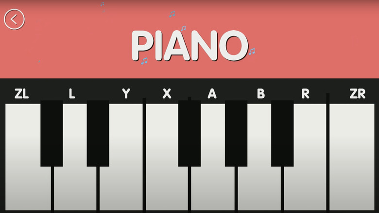 Piano app on Nintendo Switch
