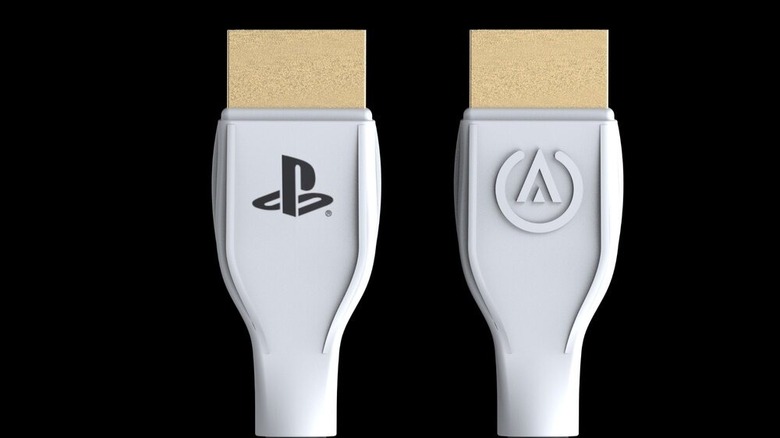 The PowerA Playstation licensed HDMI cable on a black background